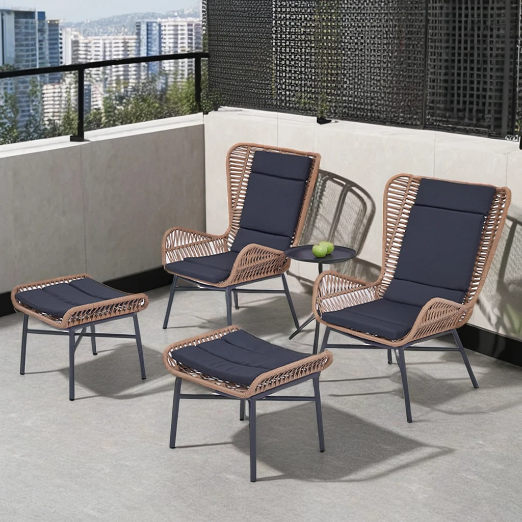 xx-Modern Rattan Garden Chairs Set for Courtyard & Balcony Waterproof & Durable Outdoor Furniture Foshan Manufacturer