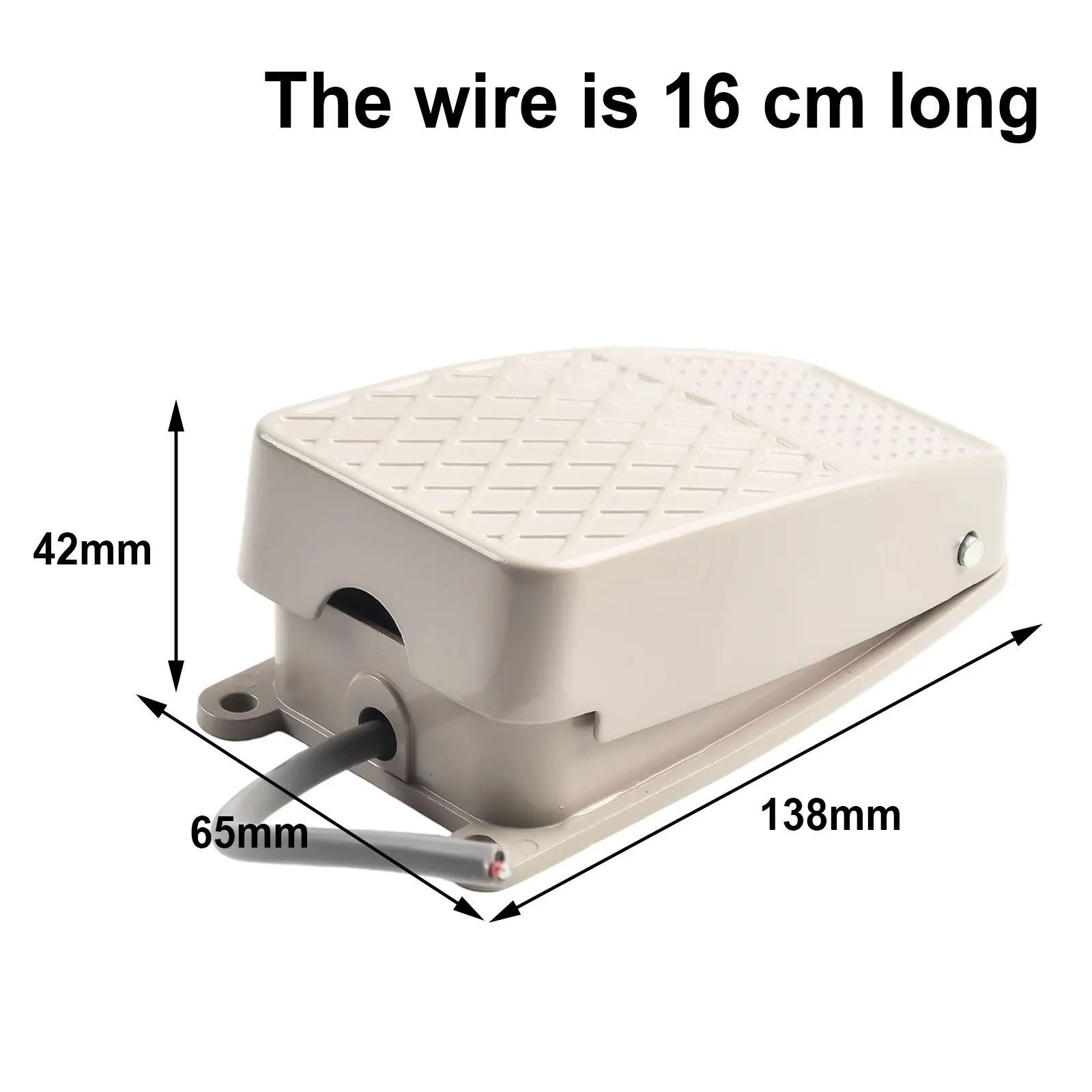 FS-2 Momentary Electric Footswitch with Self-Reset Mechanism SPDT 1NO1NC 10A Load Capacity and IP62 Dust/Moisture Resistance