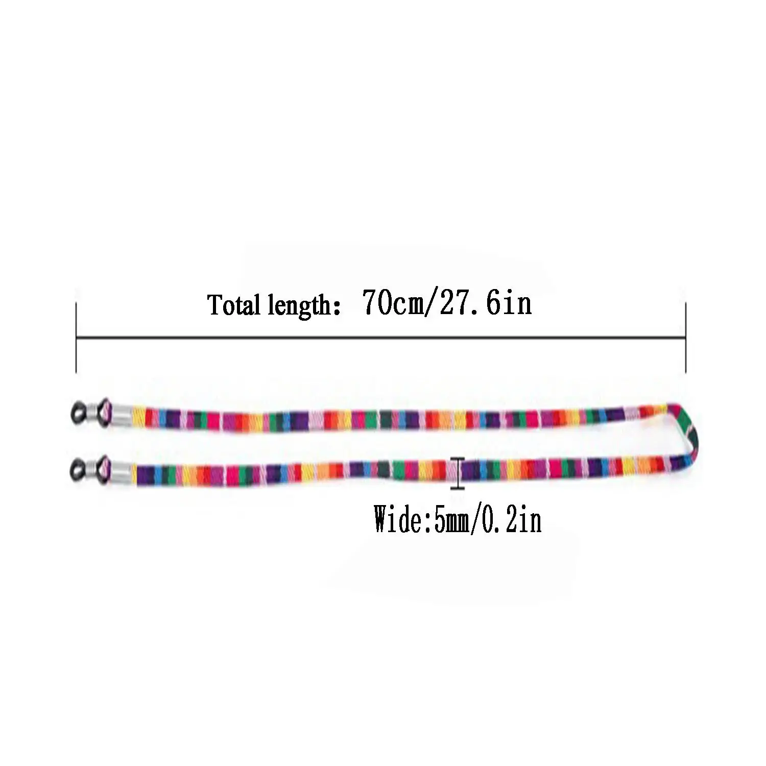 Kacamata gaya etnis wanita, warna-warni aksesori kacamata masker Lanyard Anti hilang tali kacamata baca pemegang kabel