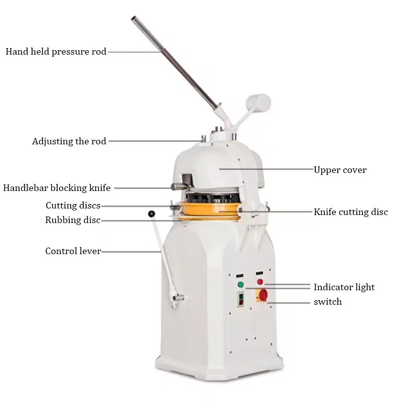 Automatic Dough Divider Round Ball Maker Commercial Pizza Bread Dividing Dough Cutter Rounder Machines