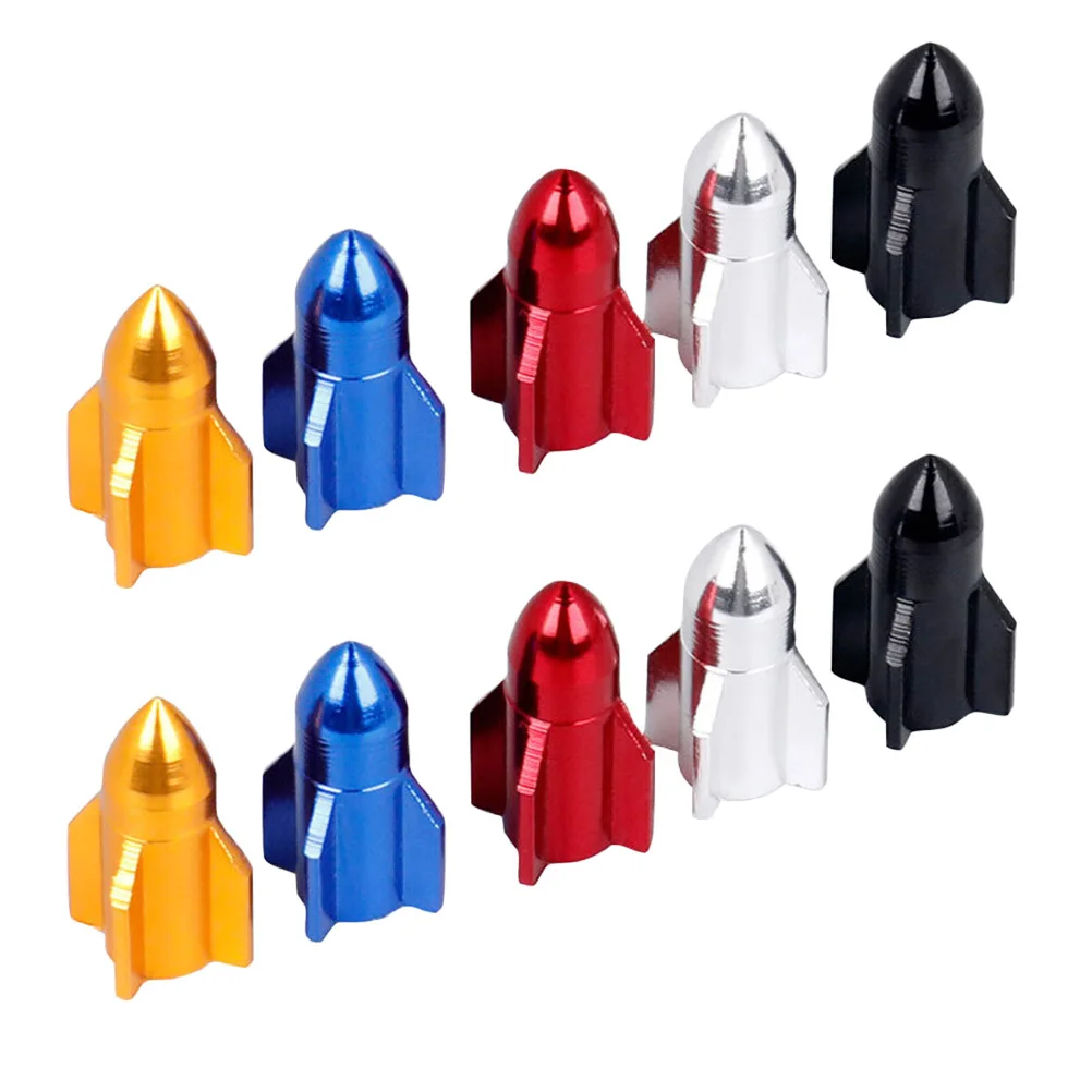 

10pcs Metal Valve Stem Caps 5 Colors Durable Bike Tire Covers Waterproof For Road Mountain Bicycle Stem Protection Bike Caps