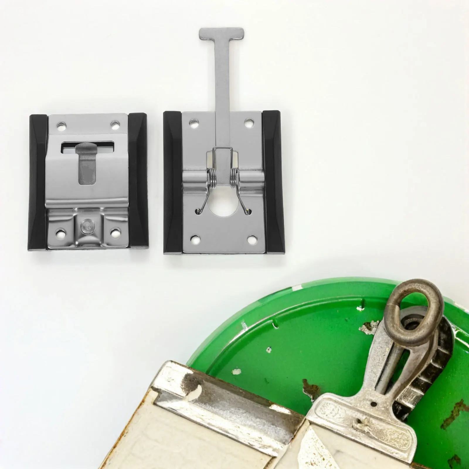 

1Set Heavy Duty Camper Door Latch Stainless Steel Rv Trailer Accessory Cargo Trailers Trucks Windproof T-Style Catch Silent Snap