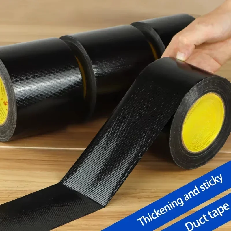 YITAPE Waterproof Fabric Duct Tape Super Adhesive Repair Tape for Electric Bicycle Seat Tent Tarpaulin No Residue 10M Black