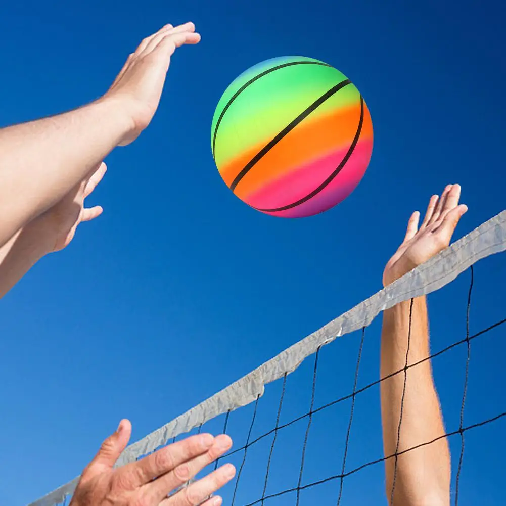 Rainbow Summer Beach BallI Children\'s Inflatable Football Volleyball Basketball Indoor Outdoor Beach Pool Playground Game Soccer