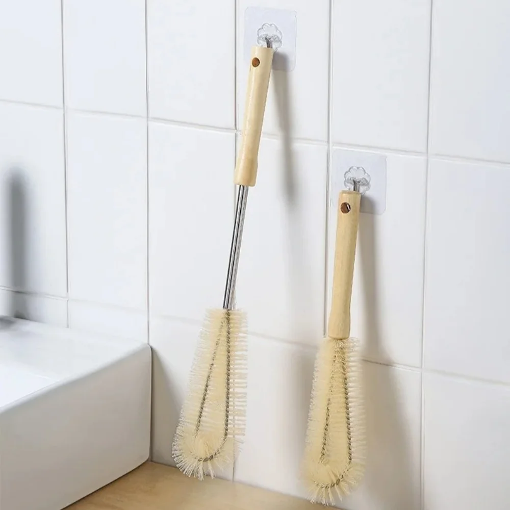Hangable Long Handle Cleaning Brush L Shape Multipurpose Glass Bottle Scrubber For Drink Cups Baby Feeding Bottles Washing Tool image 6