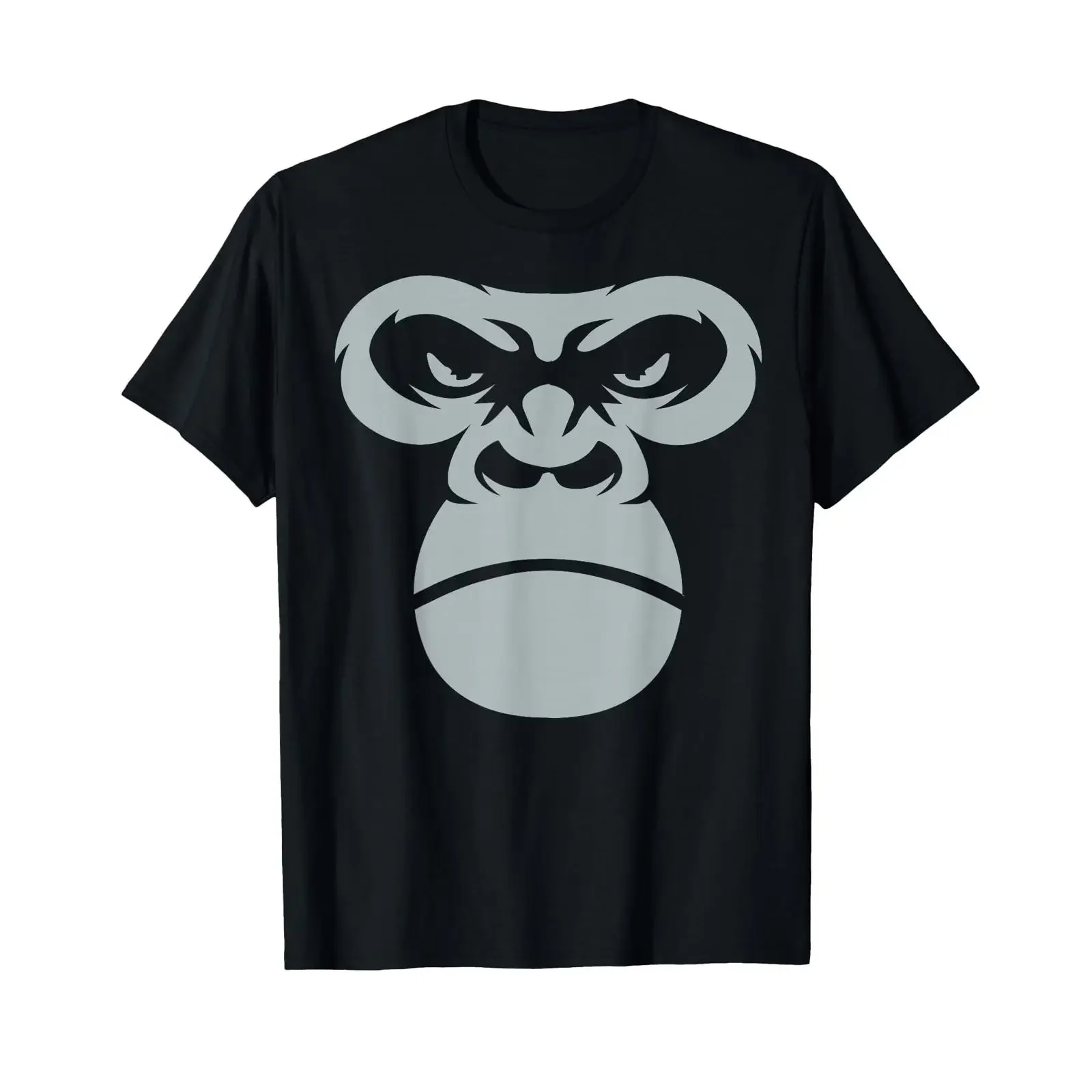 Giant Gorilla Face T-Shirt Primas Ape Halloween-Kostüm, schwarz, Vintage, gewaschen, weich, dehnbar, vielseitiges Oberteil für den Alltag