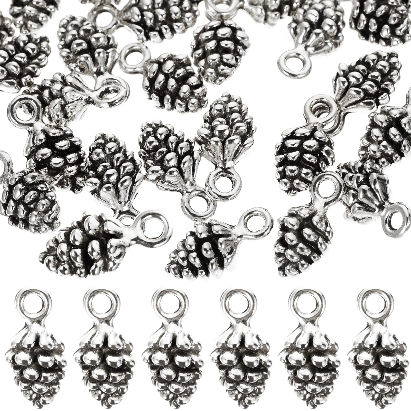 

Pendant Jewelry Decoration Making Charms DIY Pendants Decorative 3d Pine Cone Earring Locket