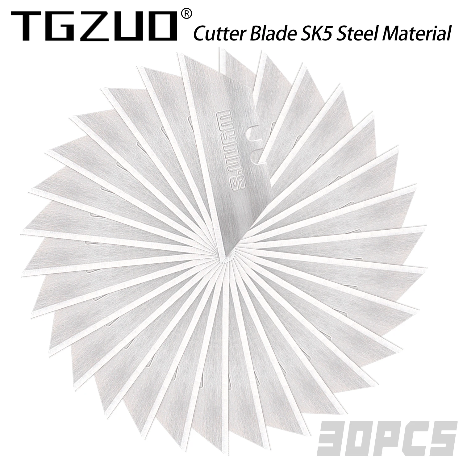 

TGZUO Multifunctional Tool Cutter Blade SK5 Steel Material 30pcs