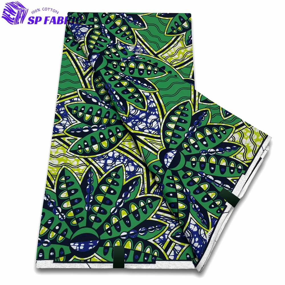 Imagem -04 - Tecido de Cera Africano para Casamento Tecido Nigeriano Impressões em Bloco Batik Holandês 100 Original Super Vl180 Jardas