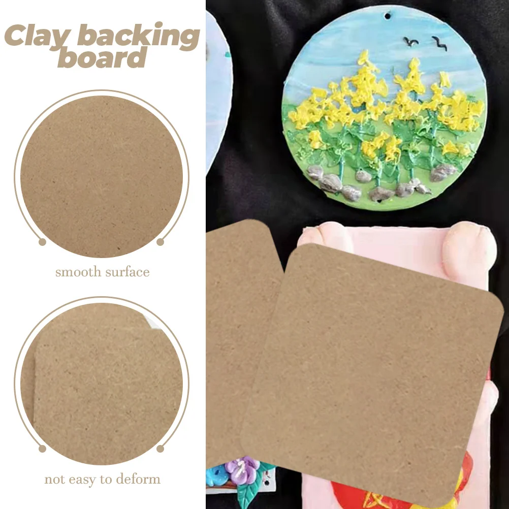 

10pcs Board for Pottery Pottery Board For Clay Small Round Wood DIY Crafts Base Lightweight Crafting Boards Wooden Projects