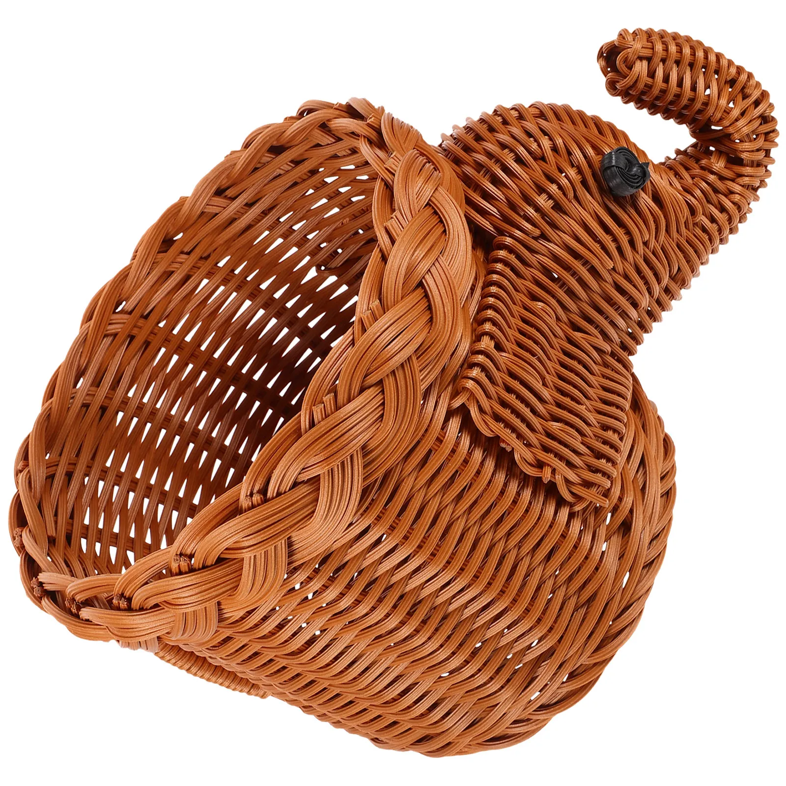 

Плетеная корзина для фруктов в форме слона, имитация ротанга, контейнер для закусок, для кухни, дома, кофейни, вечеринки, декоративная, для еды