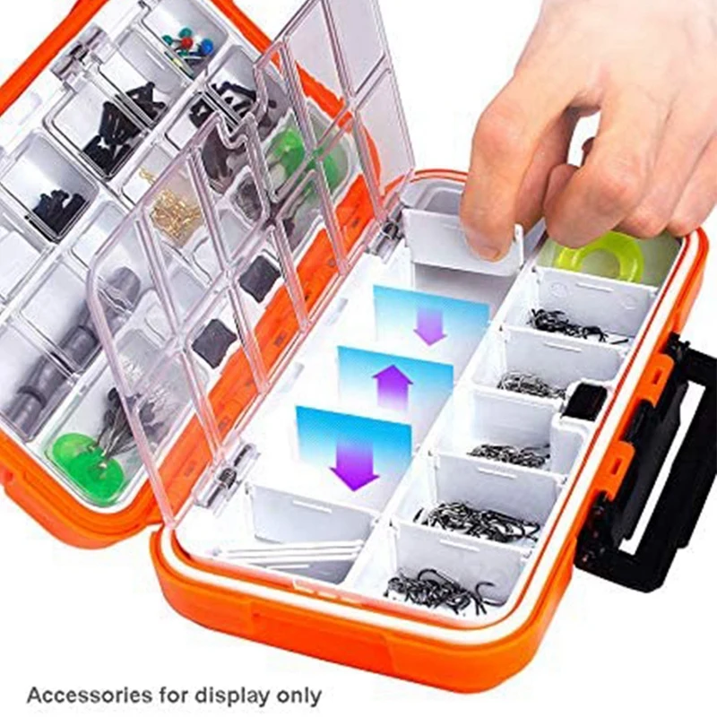 Waterproof Fishing Tackle Box Double-Sided Bait Lure Box Fish Hook Up Storage Box Fishing Accessories Fishing Box