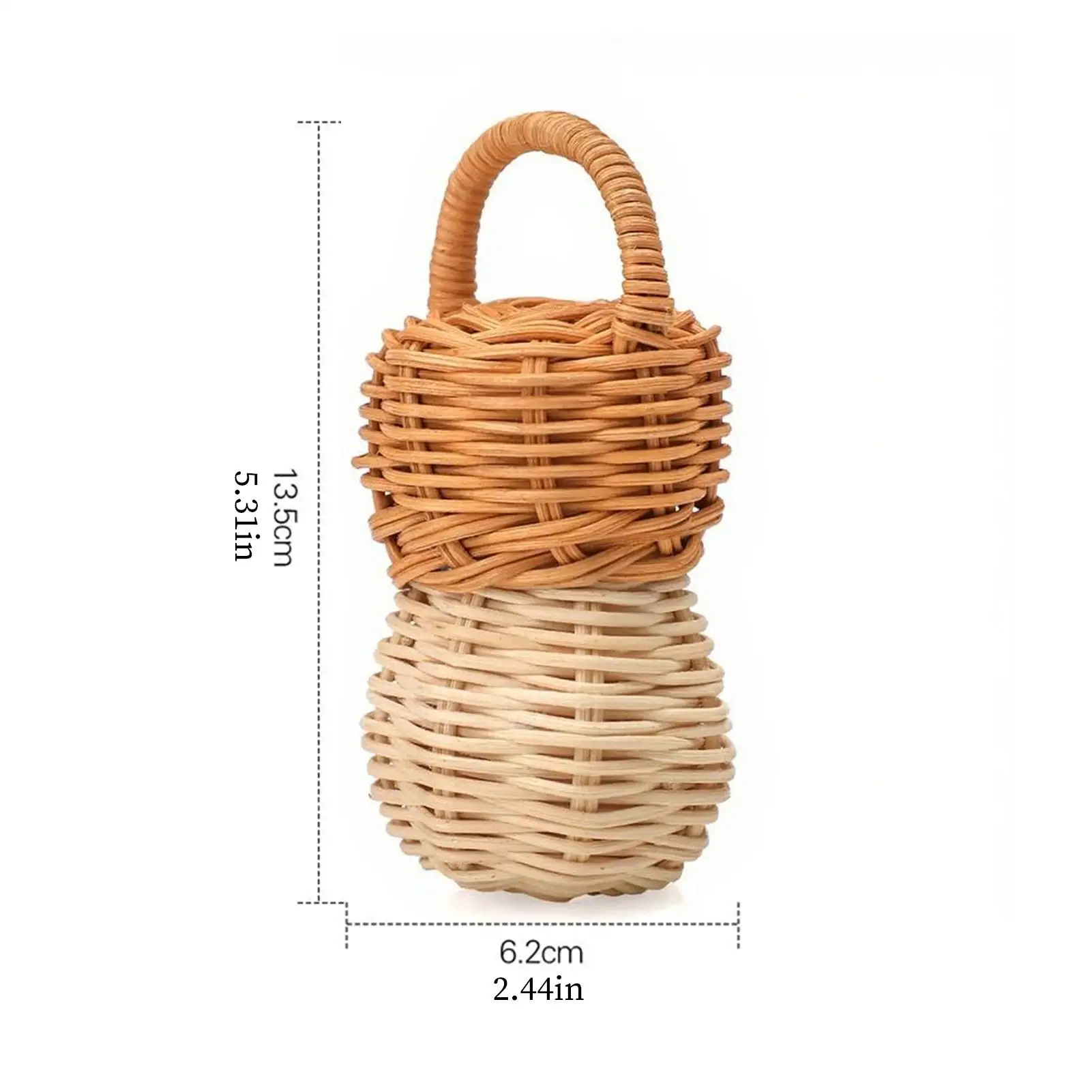 Sonagli per neonati Campana in rattan Giocattoli lenitivi Sonagli a mano Campana naturale sicura Gioco per lo sviluppo sensoriale per il gioco del bambino