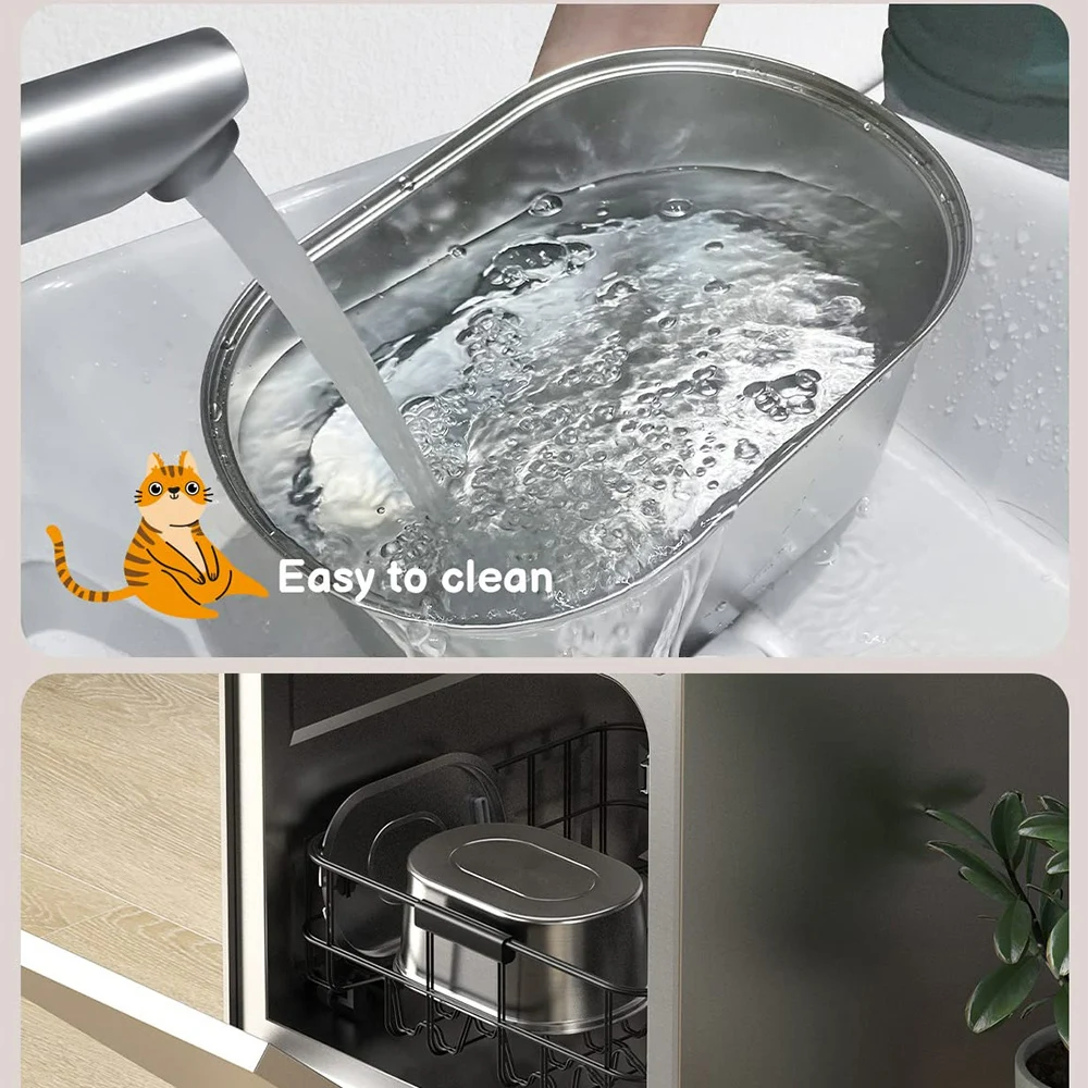 3.2L Stainless Steel Cat Water Fountain Automatic Pet Water Dispenser Accessories Auto Cat Drinking Fountain Dog Drinker Bowl