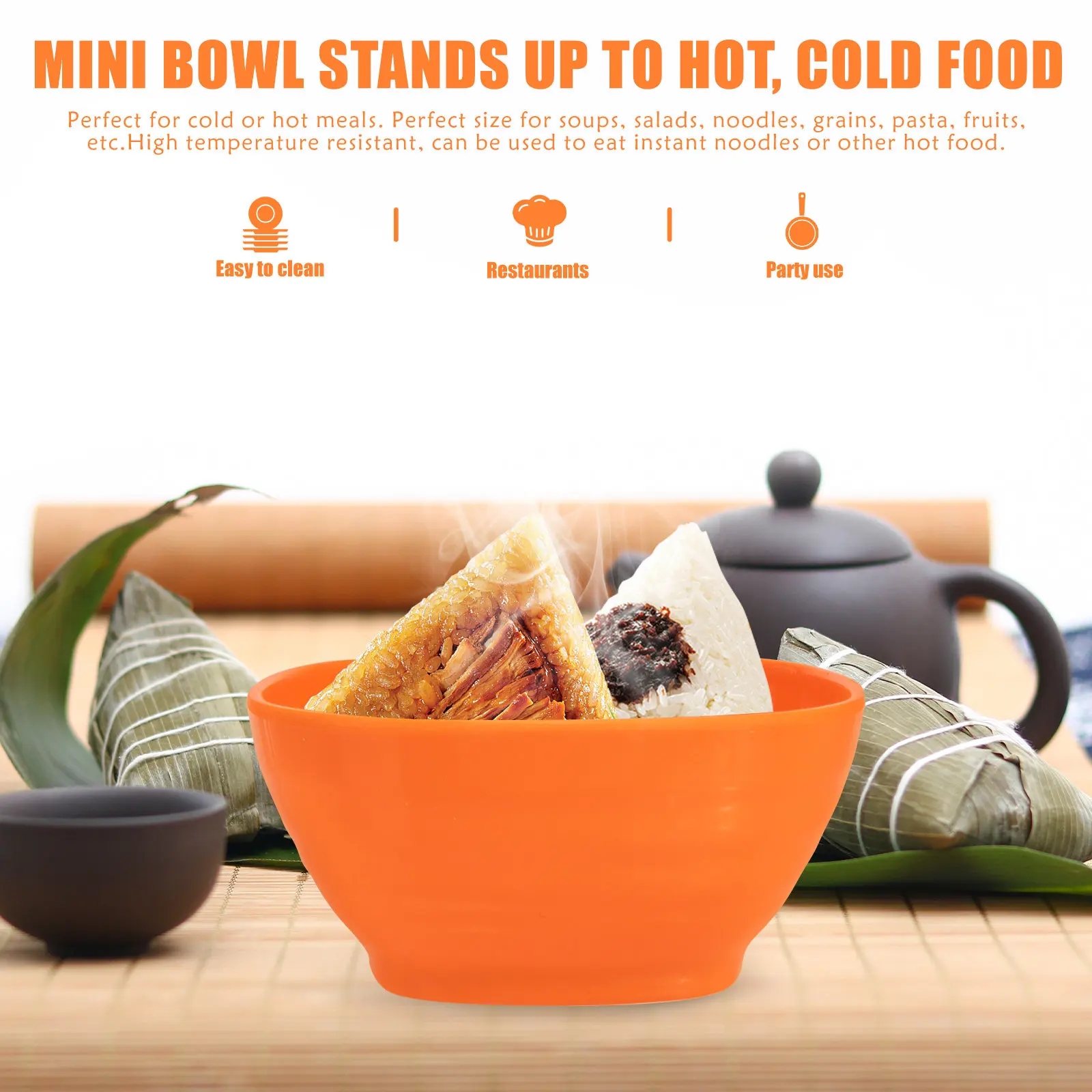 5Pcs Mini Melamine Bowls for Dipping Sauces Soy Sauce Mustard Sweet and Sour Perfect for Restaurants Kitchens Parties Home Use