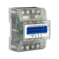 Compteur d'énergie triphasé 4 fils 220/380V, compteur de consommation d'énergie kWh, installation domestique, compteur d'énergie électrique numérique, rail DIN 5