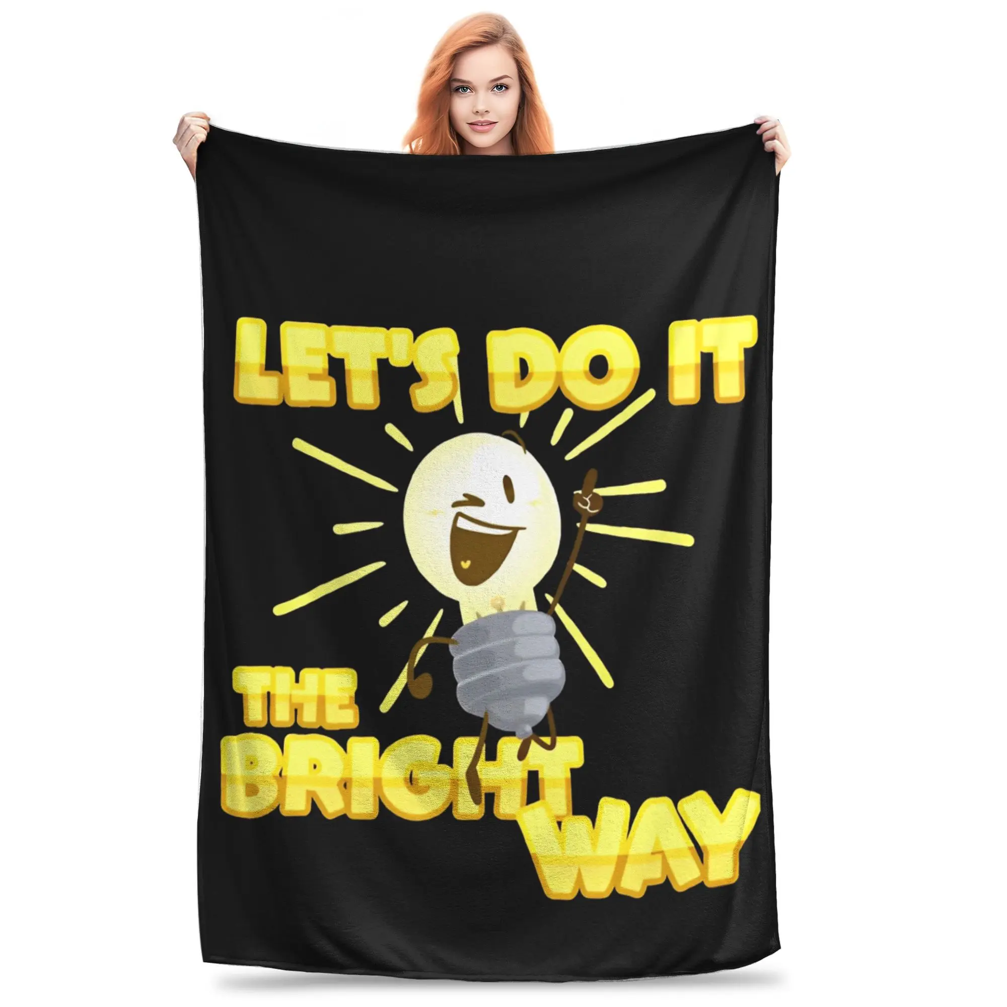 

Lightbulb Inanimates Insanitys Flannel Blanket Funny Throw Blanket for Home 150*125cm Bedspread,