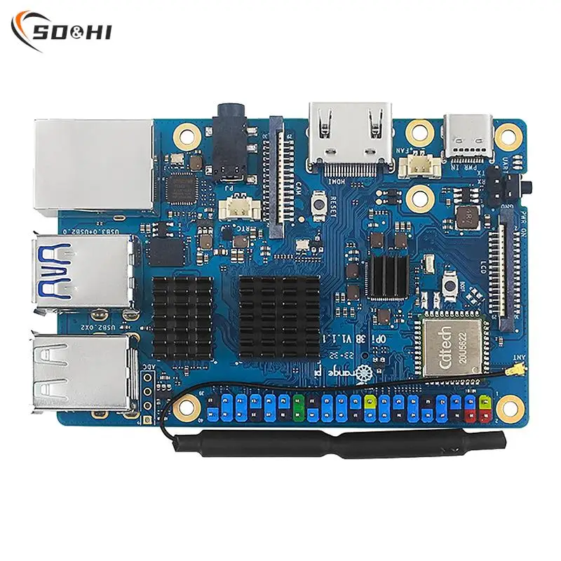 Dissipador de calor de resfriamento de cobre puro Dissipador de alumínio Radiadores refrigeradores Kit de resfriamento para Orange Pi Zero 3, 3B, 1 conjunto