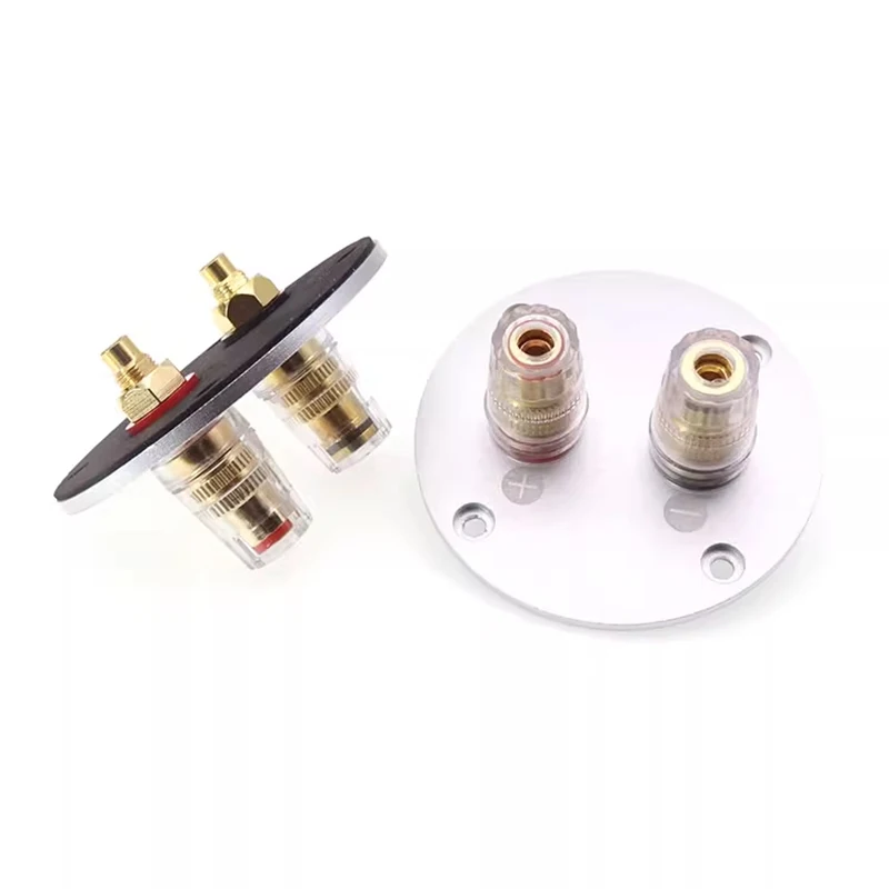 Hifi 2/4 Bit Square Aluminum Blank Terminal Plated Binding Post Speaker Board Sound Plug Connector Junction Box Audio DIY Parts