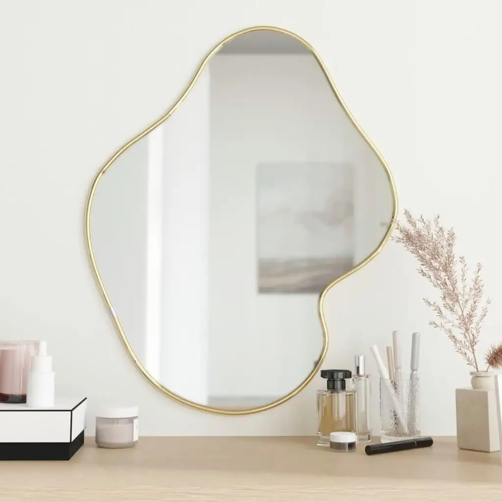 Elegant Gold Wall Mirror 60x50 cm - Stylish Home Decor Accent