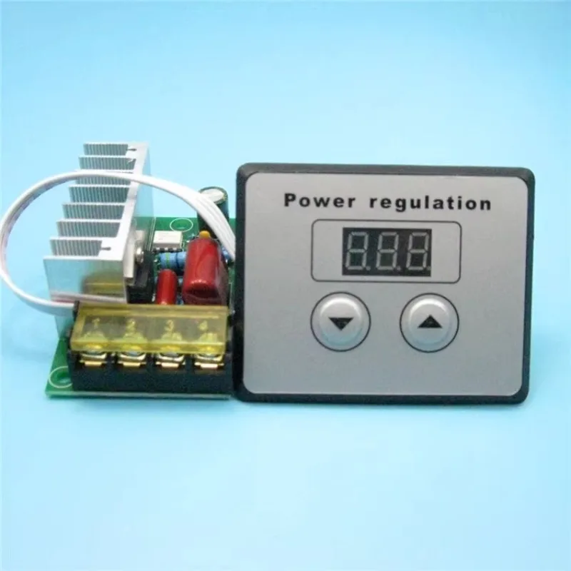 4000W Digital Thyristor SCR Voltage Regulator, Dimming Speed Temperature Controller AC220V