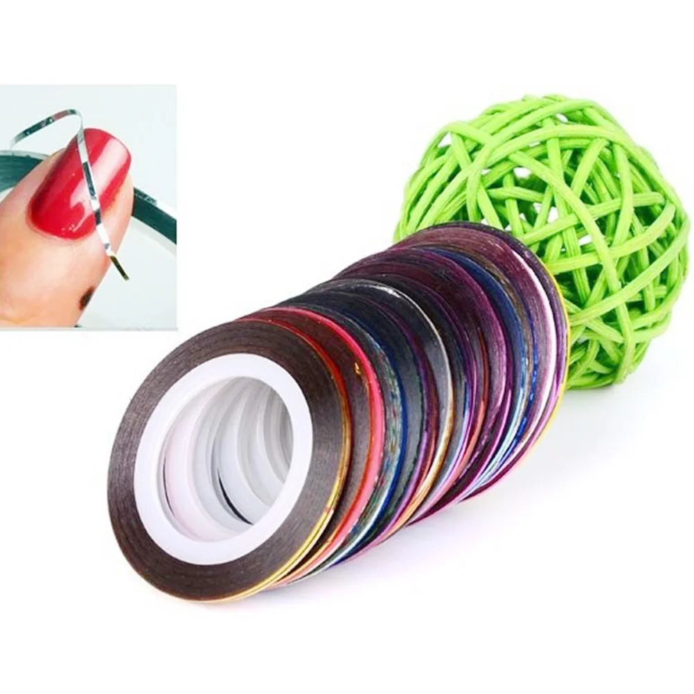 

1Set Nail Art Line Tape Ten Colors Sparkle Nail Stickers DIY Manicure Pedicure Decoration Tool Manicure DIY Tool