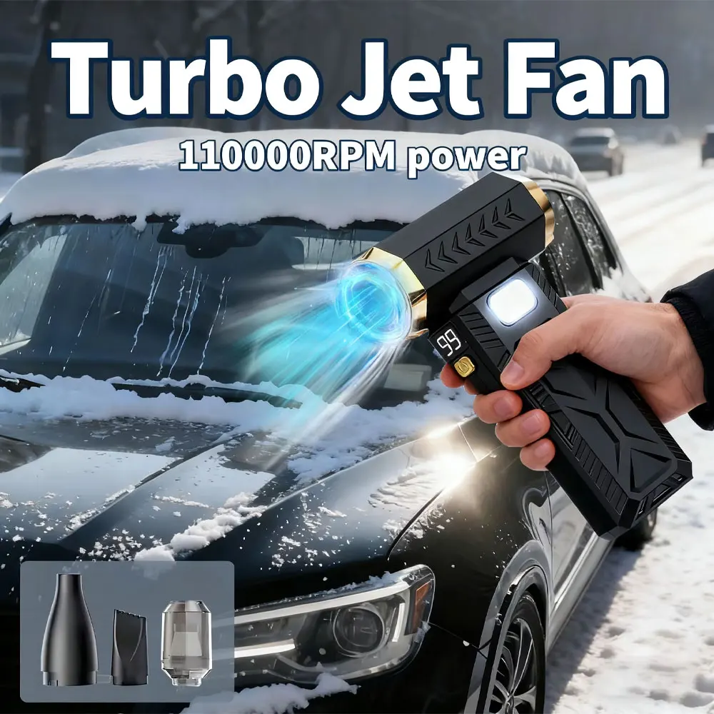 Portable Handheld Violent Fan Electric Air Blower Strong Suction Rechargeable Car Dust Vacuum Cleaner Turbo Jetfan Blower Travel