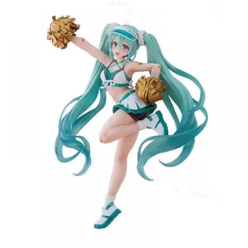 Hatsune Miku Taito Fashion Unifor Cheerleader Kingpin Handicrafts Cartoon Anime Figure Model Toys for Girl Birthday Toys Hobbies