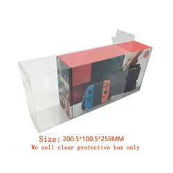 Transparent Display PET plastic cover case For Switch NS game console box storage display box