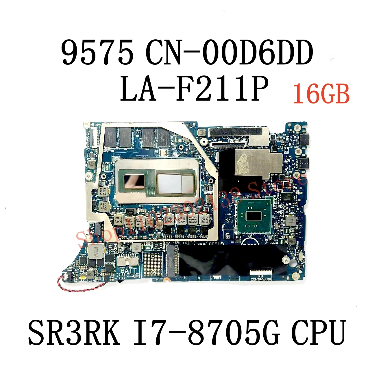 CN-00D6DD 00D6DD CN-0N338G 0N338G LA-F211P W/SR3RK I7-8705G CPU Mainboard For DELL XPS 15 9575 Laptop Motherboard 16GB 100% Test