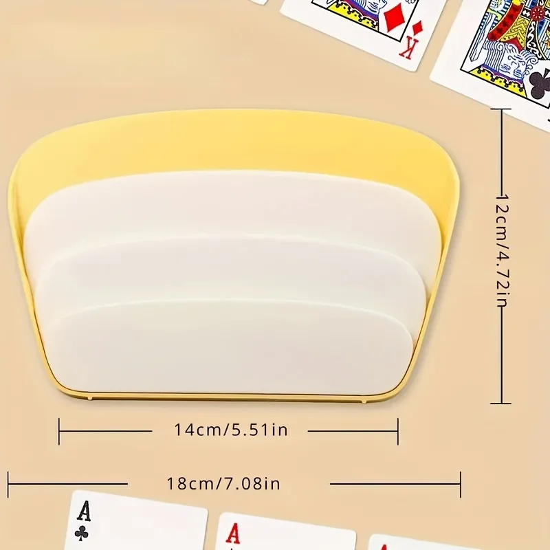 4-pak żółtych etui na karty z PVC do gry w karty, na imprezy pokerowe, wieczory rodzinne, akcesoria do gier karcianych