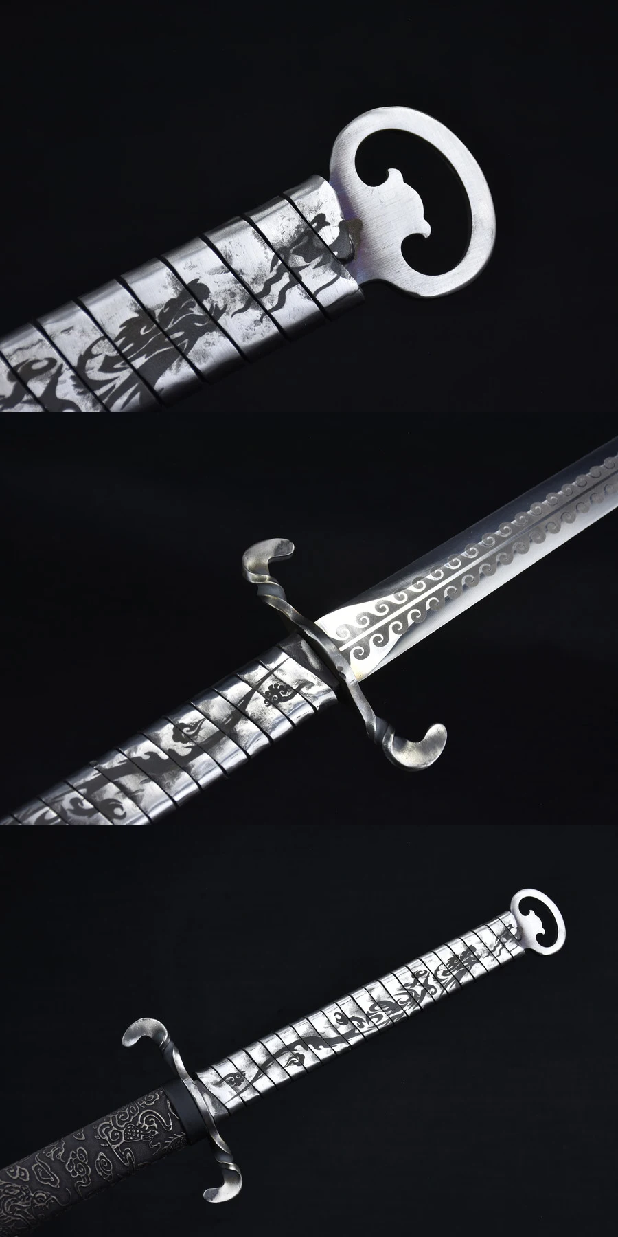Medieval Japanese samurai sword Battle Preparation full tang Stainless steel katana Combat Training European Knight weapons view 6