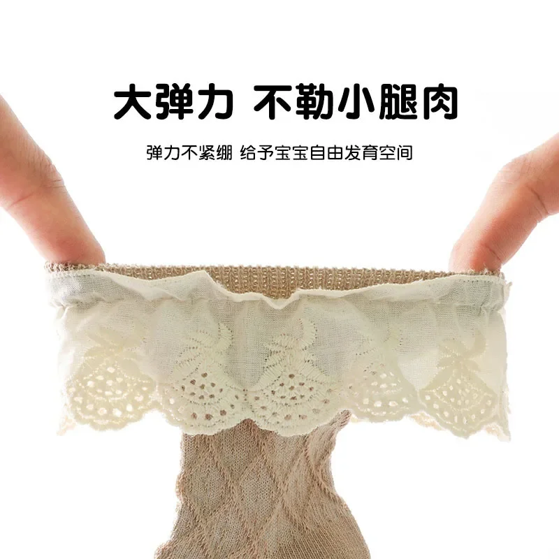 Children Princess Socks Cotton Kids Girls Socks With Big Bows Knee High  For Girls Newborn Baby Long Sock Autumn Winter Style