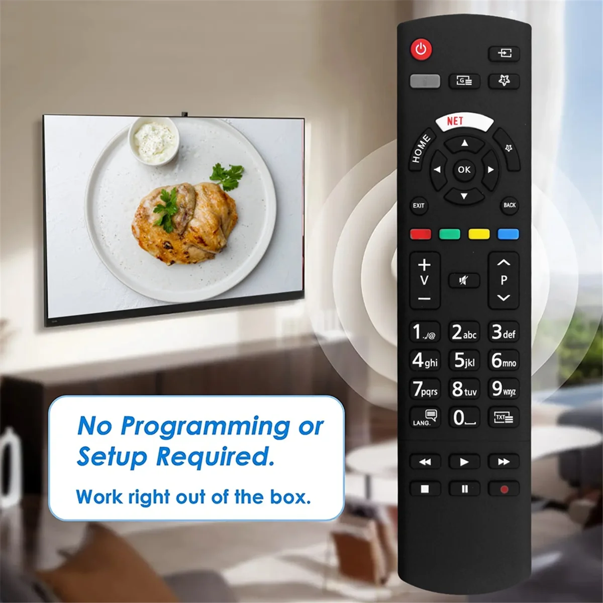 A56X เปลี่ยน RC42128 รีโมทคอนโทรลทีวีสําหรับ Panasonic Smart Digital TV Universal Remote Controller