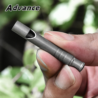 Titanium Alloy Whistle Single Tube Referee Whistle Outdoor Small Tool EDC Camping Hiking