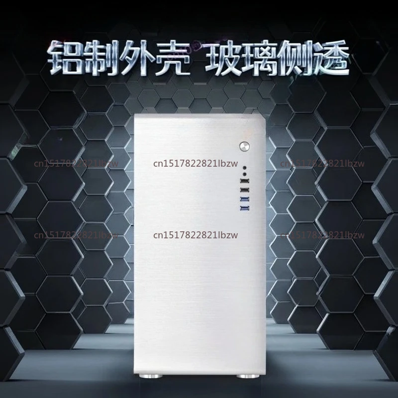All-aluminum large main board desktop computer chassis high-end ATX desktop side through e-sports games water-cooled large