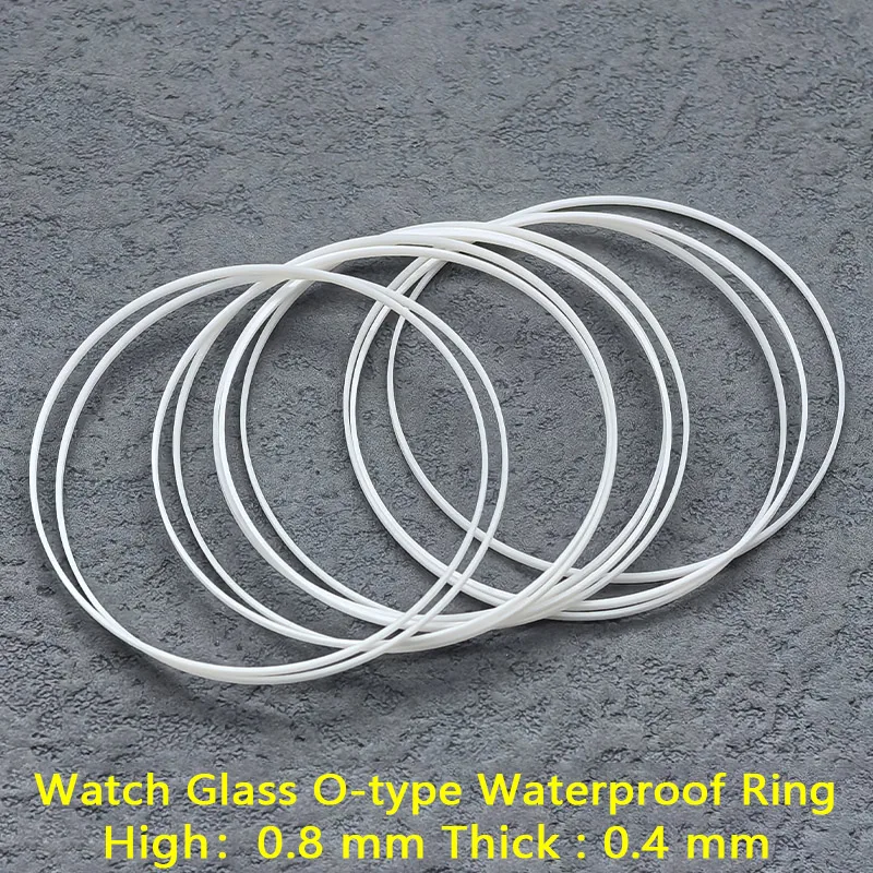 2/5 PCS Watch Glass Waterproof Gaskets Ring Dia 18mm-40mm High 0.8MM Thick 0.4MM Watch Case Waterproof Gasket Ring Parts