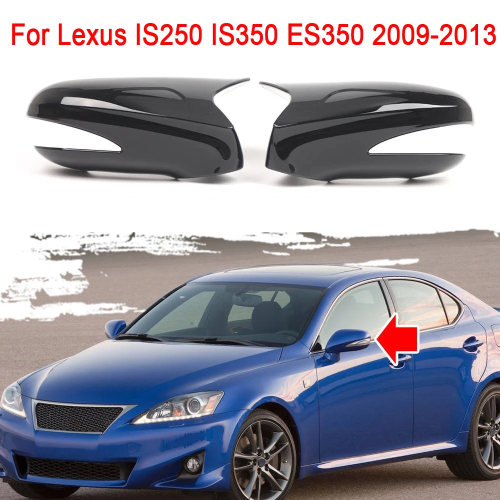 1 par lhd espelho retrovisor lateral guarnição capa tampa preto brilhante para lexus is250 is350 es350 2009-2013 8794a53411a0 8794a53411b1