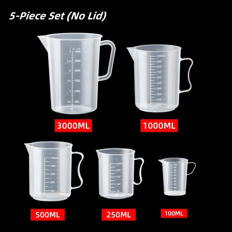 100–5000 ml verdickter Kunststoff-Messbecher mit Skala, Lebensmittelqualität, Messbecher, experimenteller Messbecher, Becher, Kunststoffbecher – Detail 15