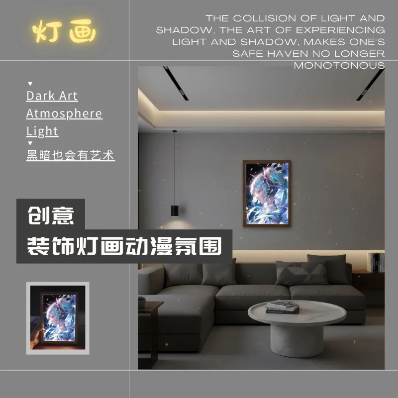 

Hatsune Miku Acrylic 23 * 31 lamp painting animation series mural living room bedroom decoration night atmosphere festival