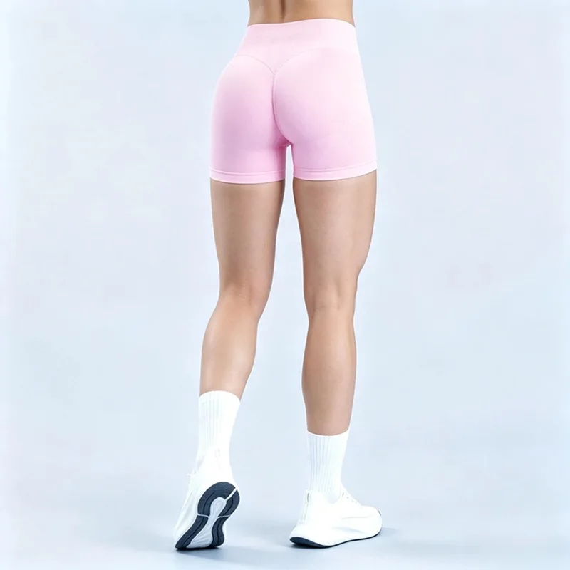 HISTELLO Impact Shorts Damen Gym-Sportleggings Nahtlose Yoga-Kurzhosen Scrunch Butt Pilates Lauf- und Biker-Workout-Shorts – Detail 6