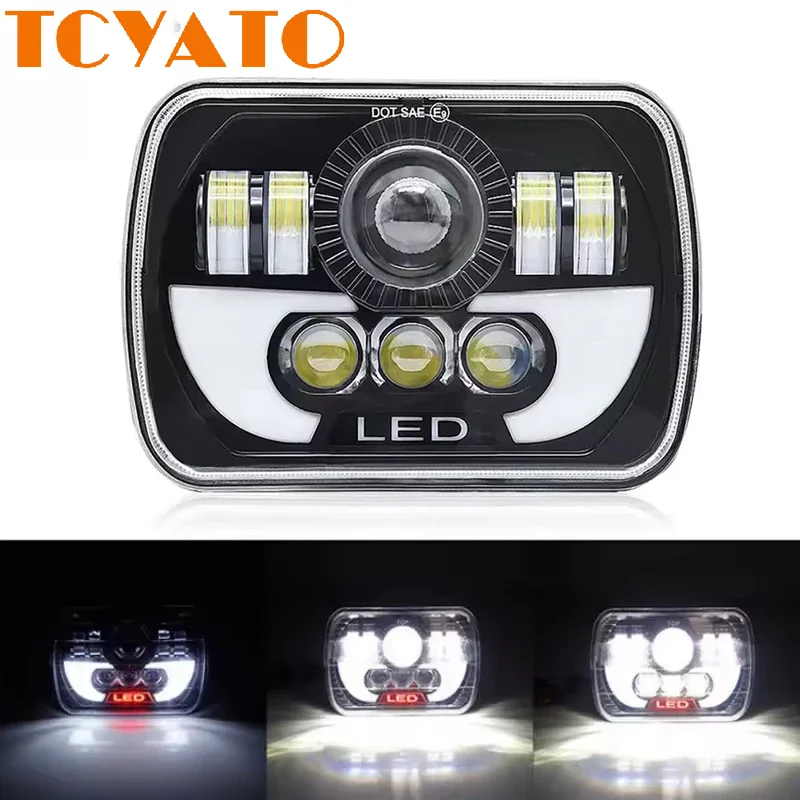 

TCYATO Автомобильная 7x6 дюймов квадратная лампа для фар Супер яркая дневная лампа дальнего света для автомобиля 4X4 Cherokee XJ SUV 12V 24V