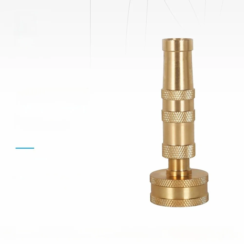 Solid Brass Hose Nozzle with 3/4 Inch Adapter Connection Leak Proof Design Featuring Front and Back O Ring Seals