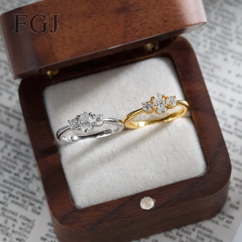 

Moissanite Ring Oval&Round Cut GRA Certified D Color For Women VVS1 Classic Engagement Wedding Band Fine Jewelry Gifts For Women