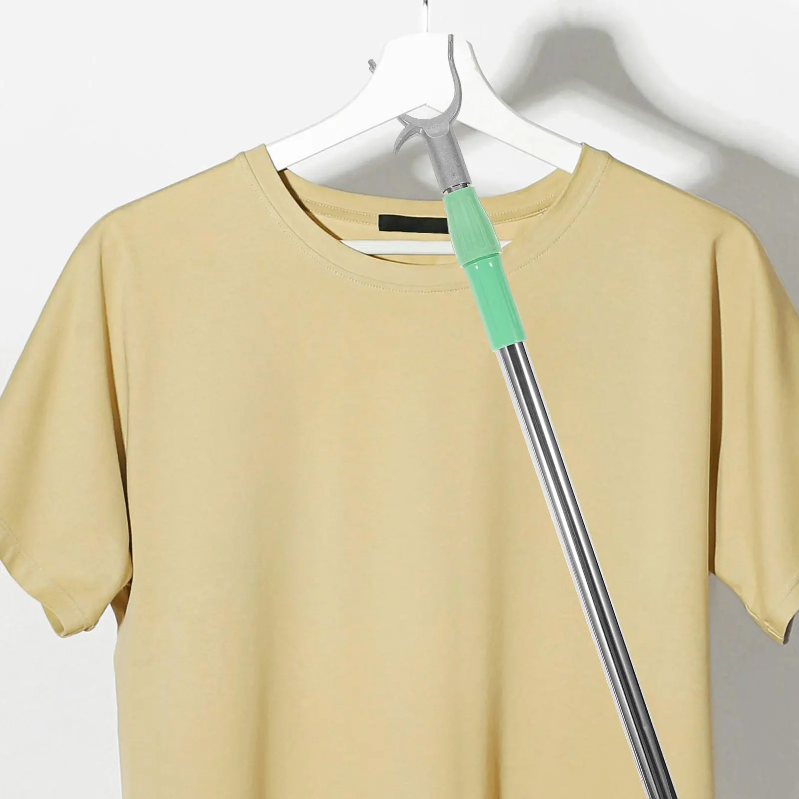 

2pcs Retractable Hanging Rod Plastic Aluminum Alloy Space-Saving Adjustable For Clothes Drying Household Usecloset