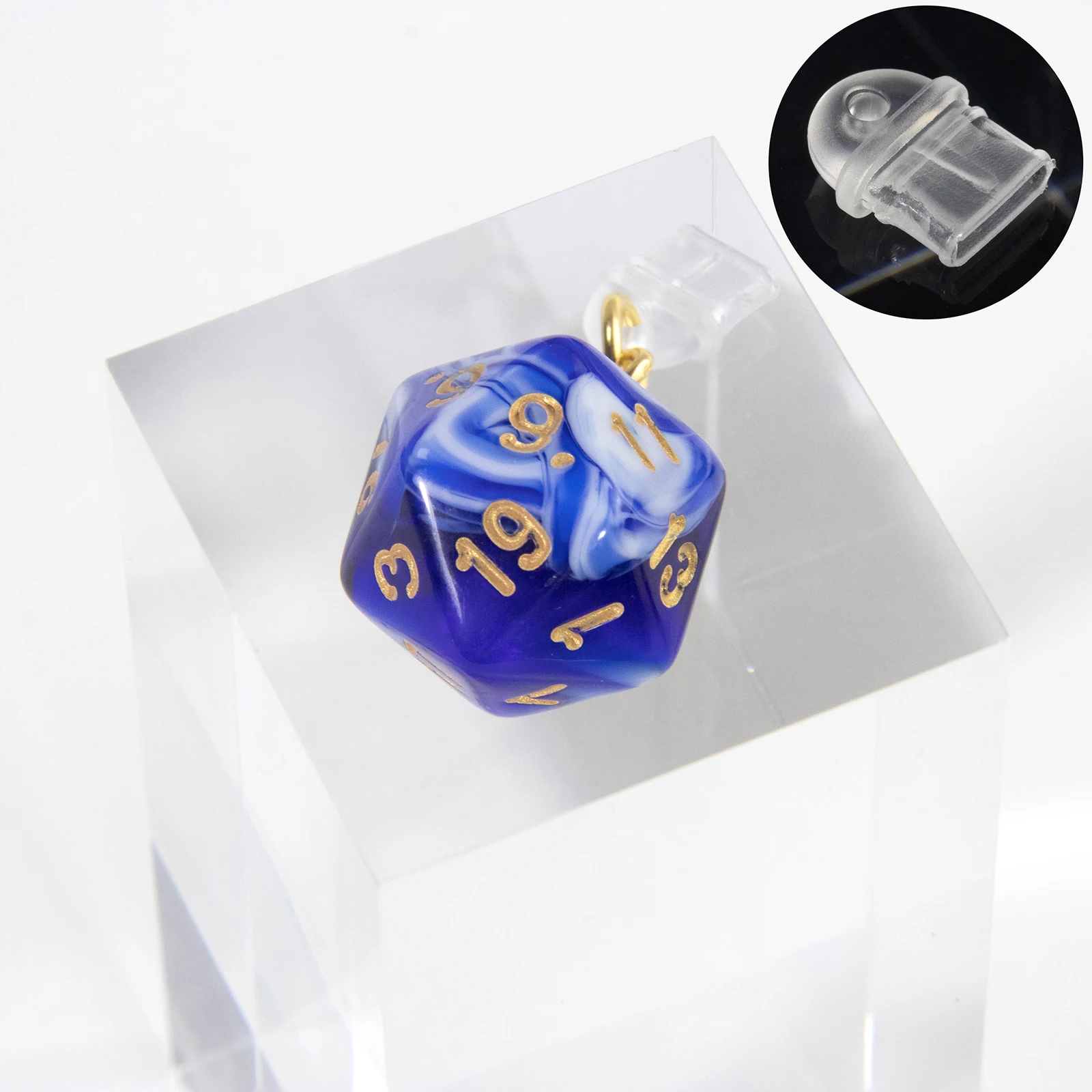 Dice Phone Dust Plug Acrylic Dice Charm Dust Protection Stopper for Iphone Type-C Phone Charge Port