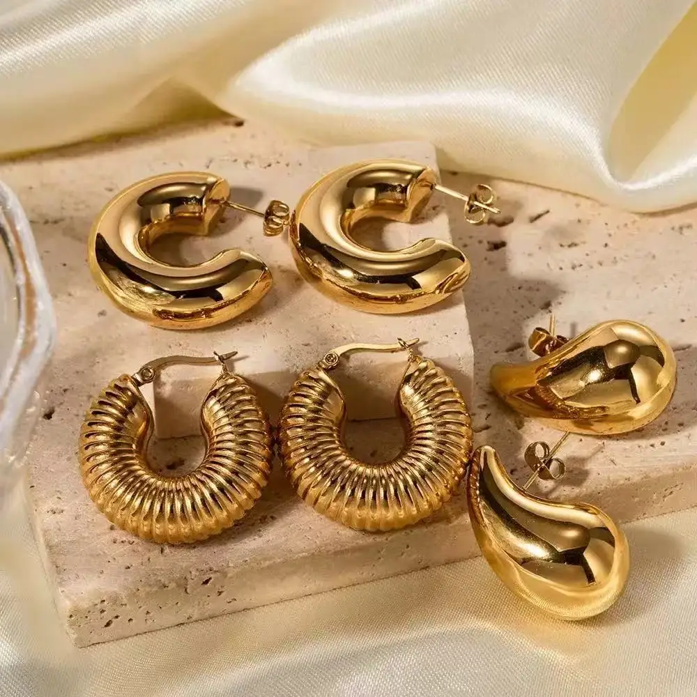 Geometric Statement Earrings Image 2