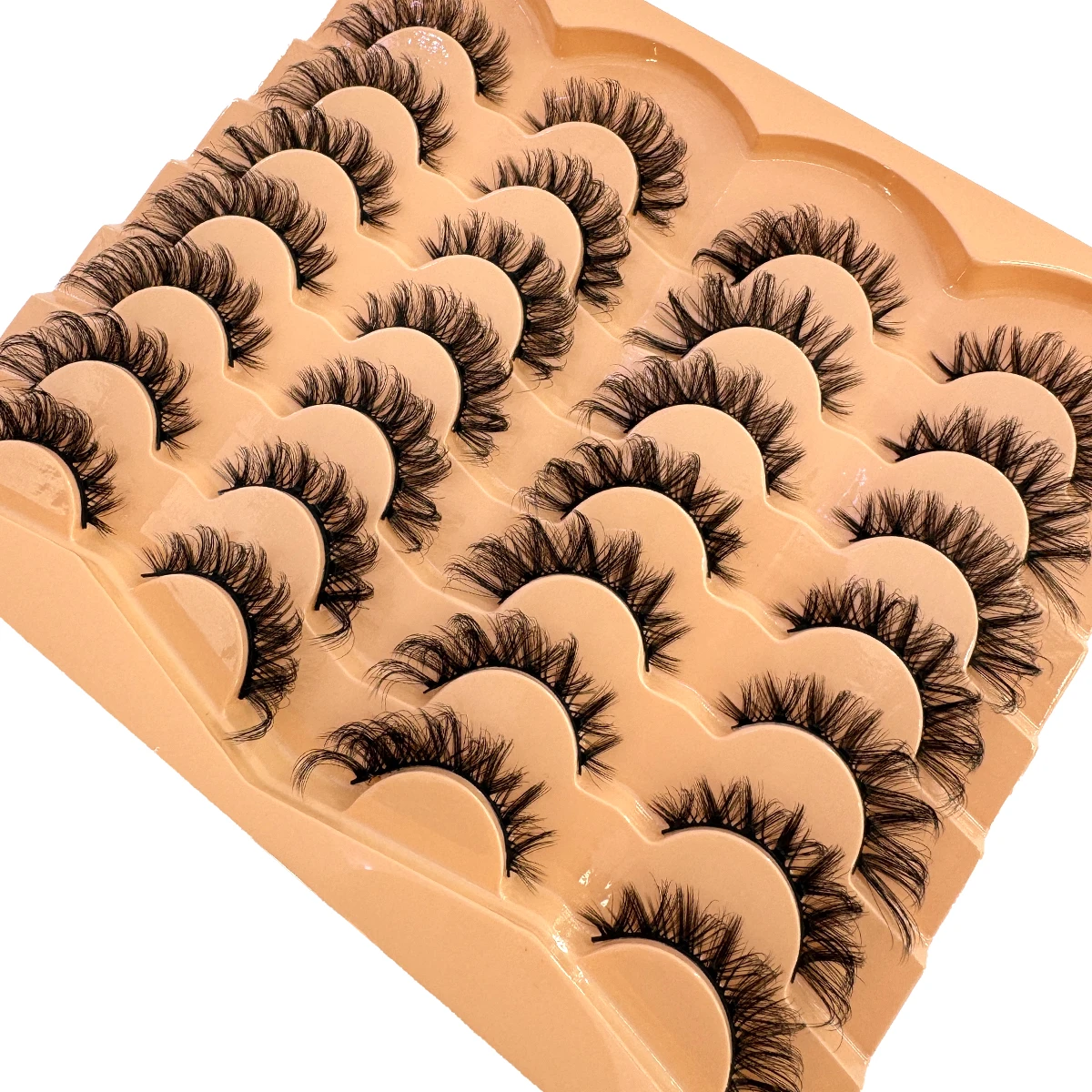 HBZGTLAD Neue 14 Paar künstliche Nerzwimpern, flauschige falsche Wimpern, dickes Volumen, dramatische Katzenaugenwimpern, langer Streifen, Wispy Lashes Packung – Detail 6