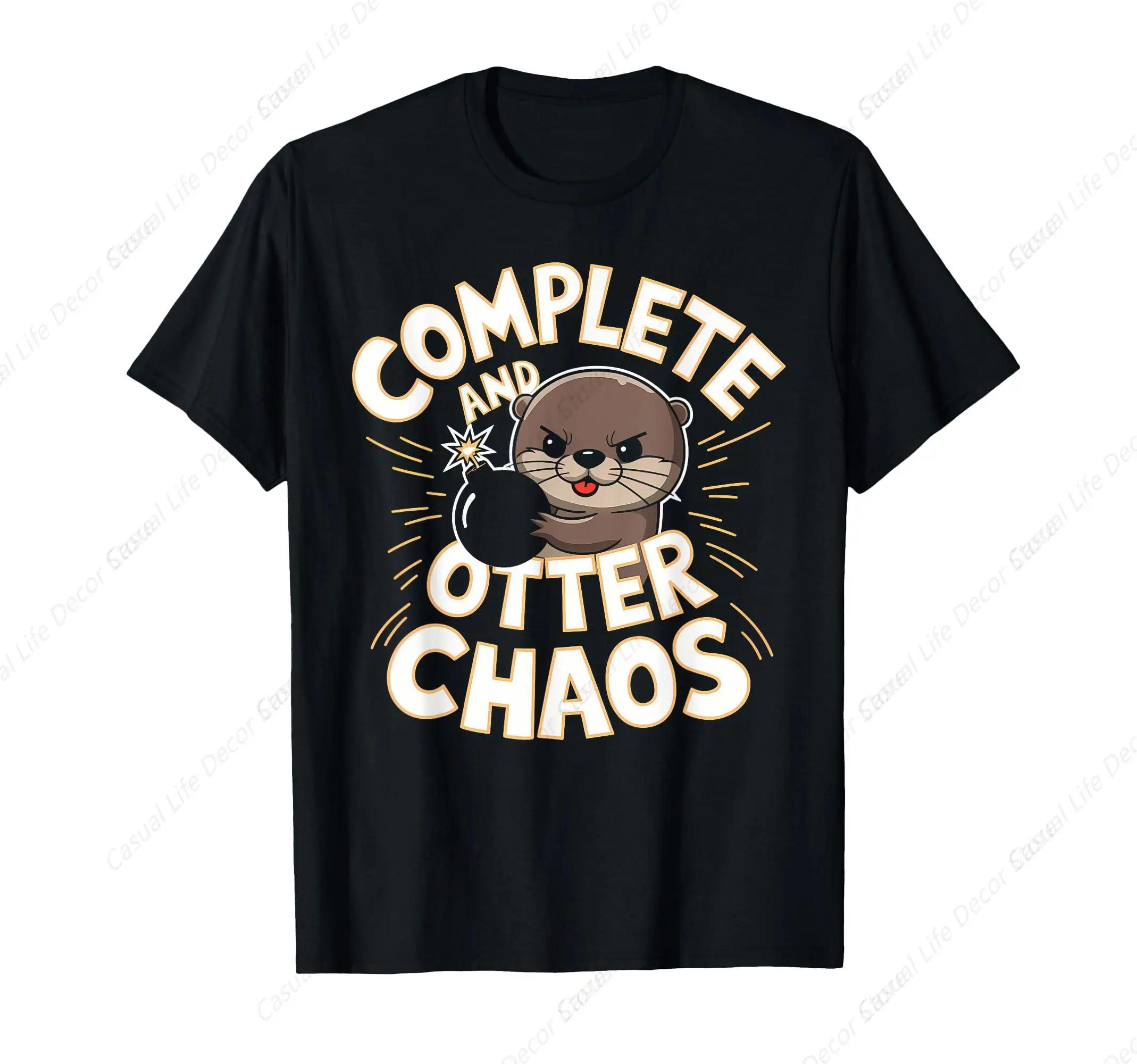 

Complete and Otter Chaos Cute Funny Otter Christmas Gifts T-Shirt