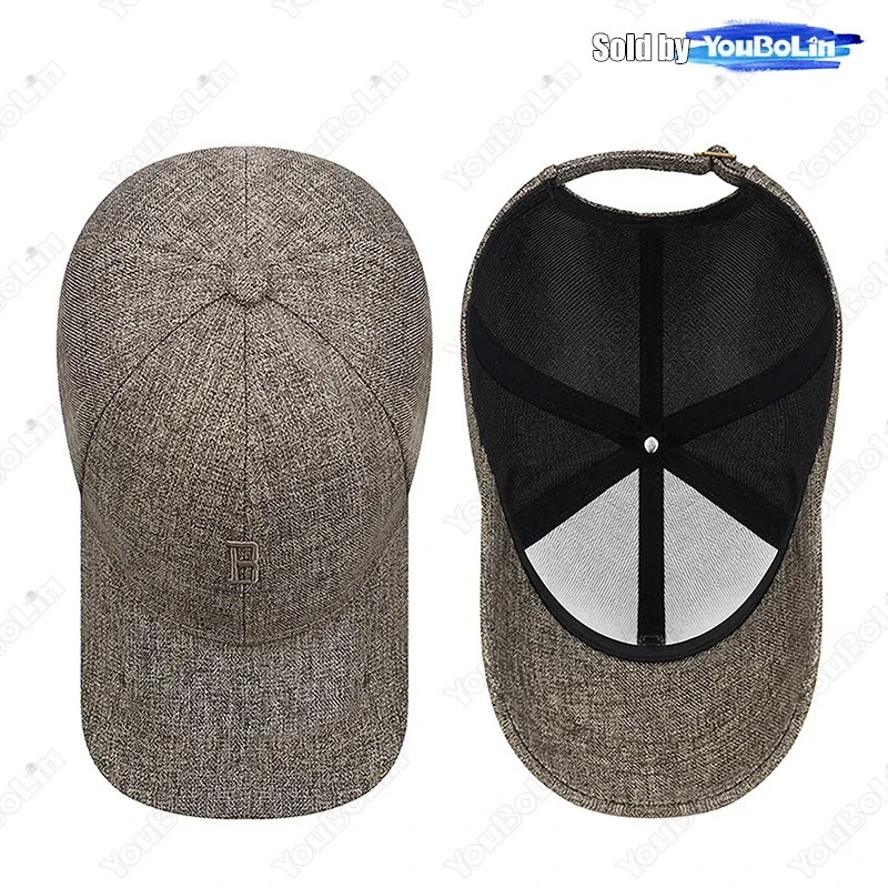 قبعة B مطرزة على الموضة - قبعة بيسبول رجالية قابلة للتعديل، رائعة للارتداء في الهواء الطلق وغير الرسمي